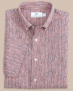 Leagally Frond Intercoastal Short Sleeve Sport Shirt<Southern Tide Hot