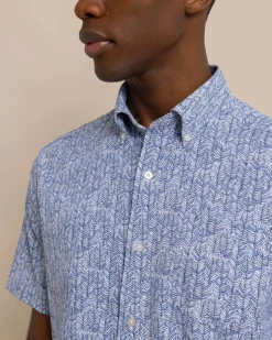 Leagally Frond Intercoastal Short Sleeve Sport Shirt<Southern Tide Hot