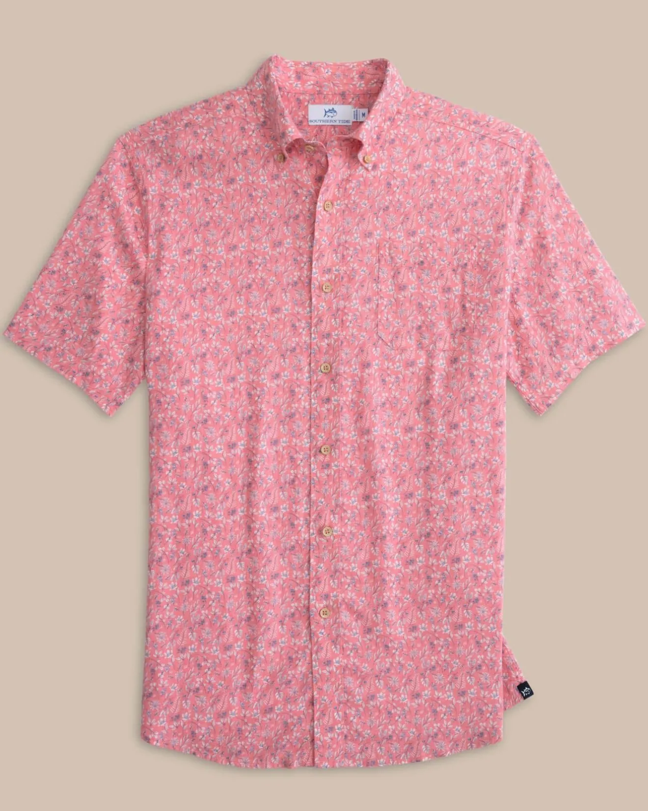 Linen Rayon Ditzy Floral Short Sleeve Sport Shirt<Southern Tide Store
