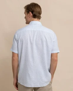 Linen Rayon Palm And Breezy Short Sleeve Sport Shirt<Southern Tide Cheap