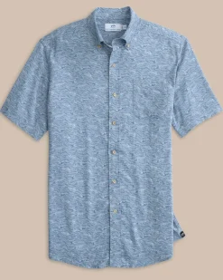 Linen Rayon The Whaler Short Sleeve Sport Shirt<Southern Tide Best