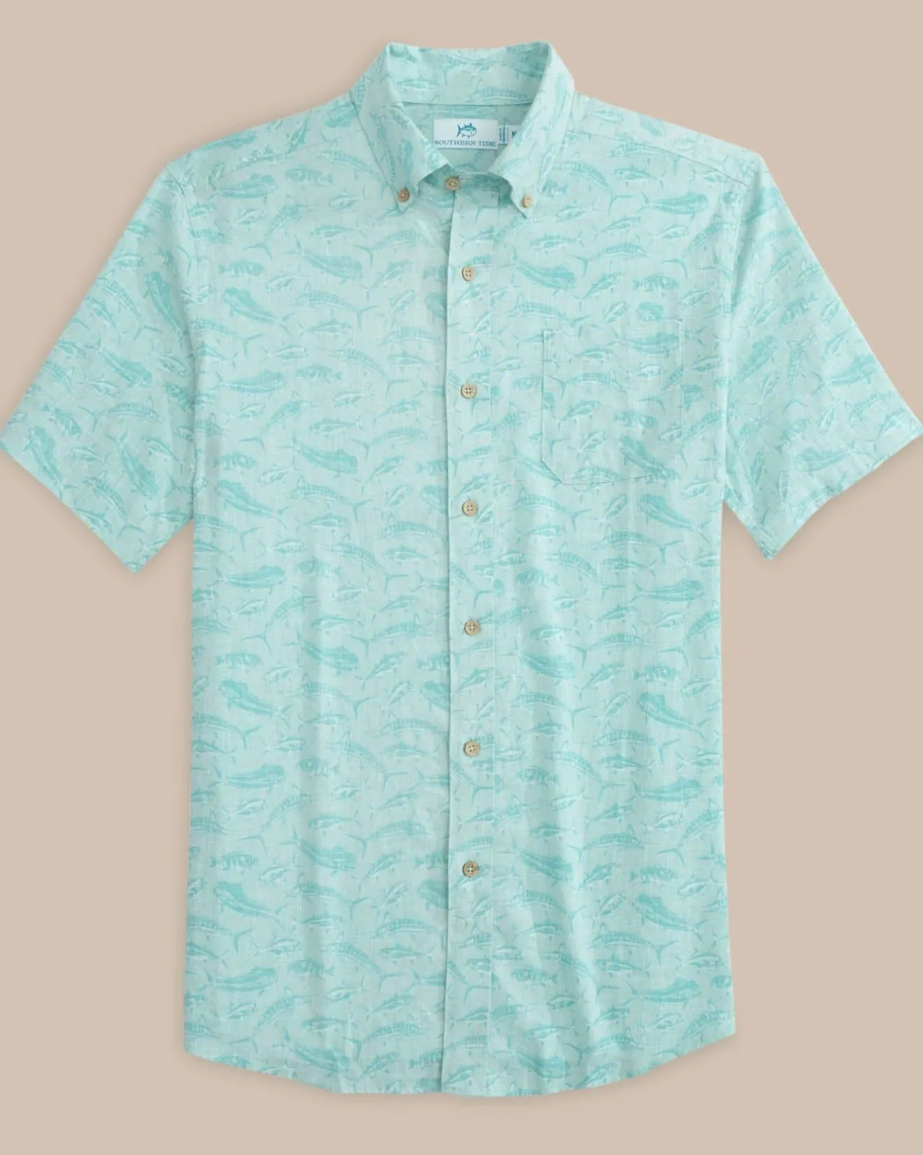 Linen Rayon You'Ve Been Schooled Short Sleeve Sport Shirt<Southern Tide Discount