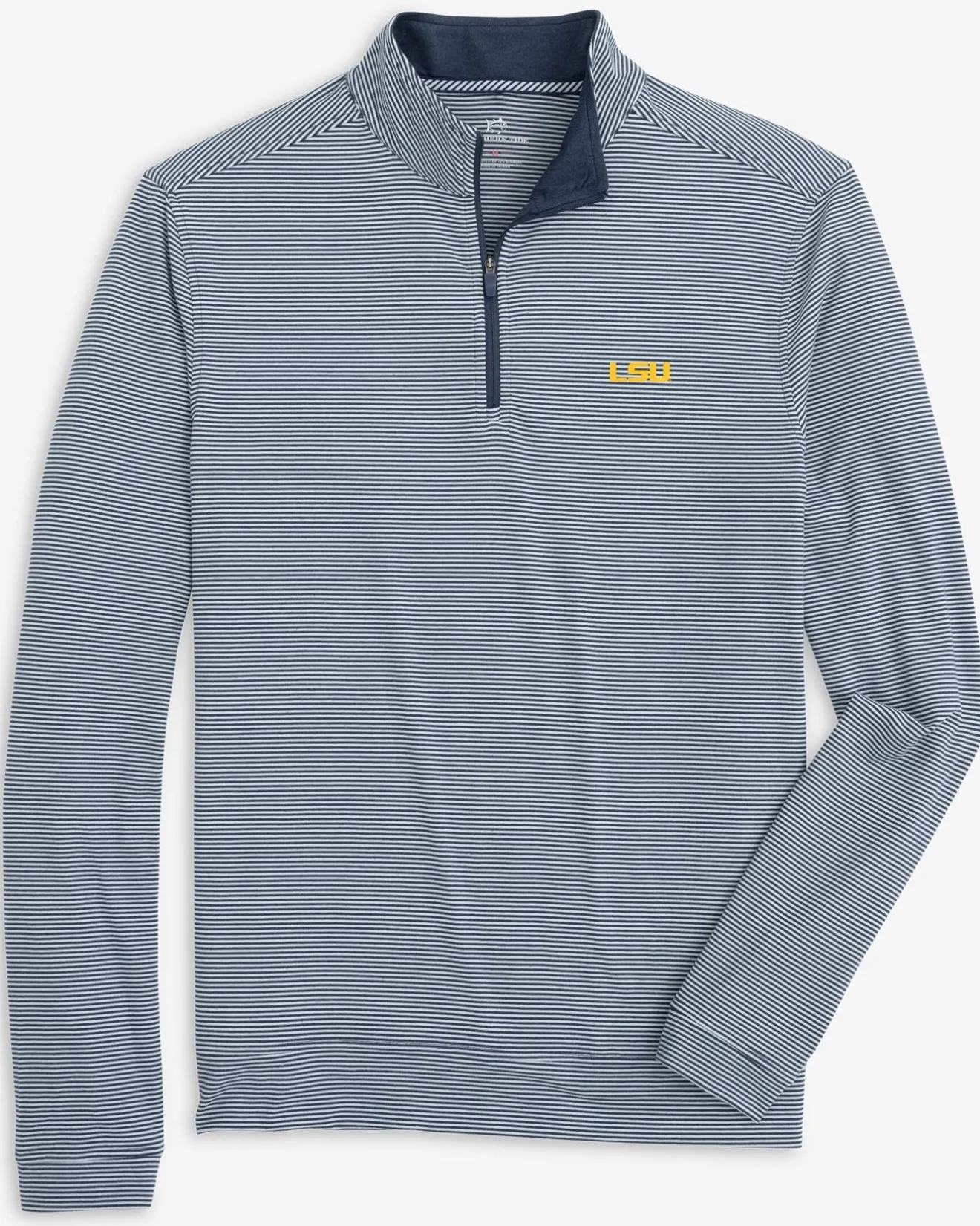 Lsu Tigers Cruiser Micro-Stripe Heather Quarter Zip<Southern Tide Online