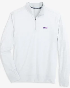 Lsu Tigers Cruiser Micro-Stripe Heather Quarter Zip<Southern Tide Online