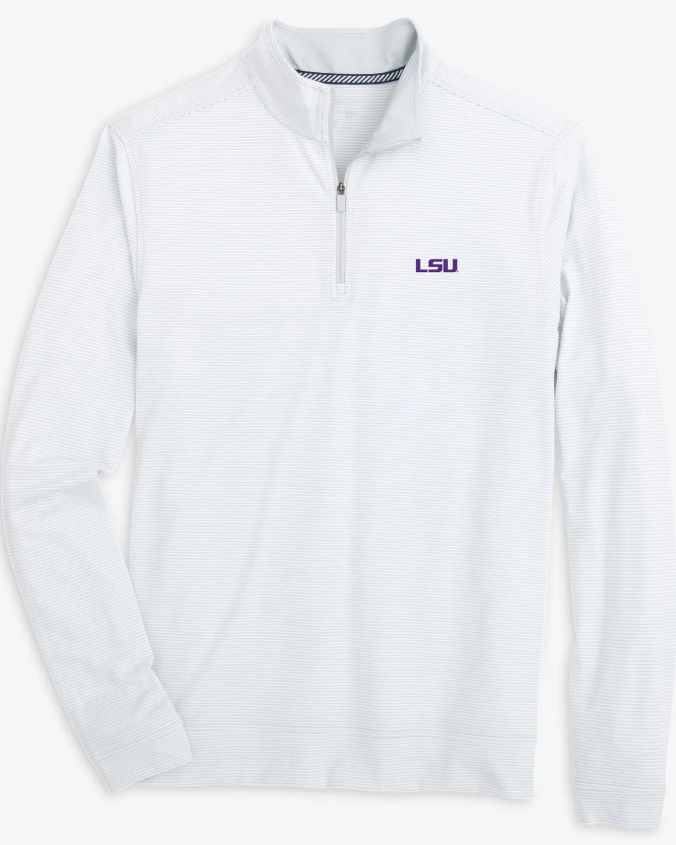 Lsu Tigers Cruiser Micro-Stripe Heather Quarter Zip<Southern Tide Online