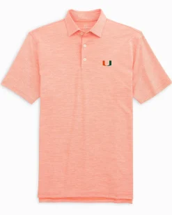 Miami Hurricanes Driver Spacedye Polo Shirt<Southern Tide Best Sale