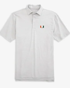 Miami Hurricanes Driver Spacedye Polo Shirt<Southern Tide Best Sale
