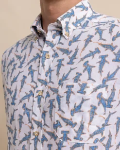 Nailed It Linen Rayon Short Sleeve Sport Shirt<Southern Tide Hot