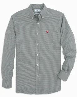 Ohio State Buckeyes Gingham Button Down Shirt<Southern Tide Best Sale