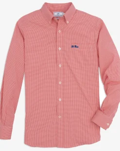 Ole Miss Rebels Gingham Button Down Shirt<Southern Tide Flash Sale