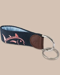 Rising Skipjack Embroidered Key Fob<Southern Tide Shop