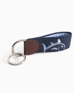 Rising Skipjack Embroidered Key Fob<Southern Tide Shop