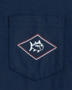 Rod And Reel Flag Short Sleeve T-Shirt<Southern Tide Online