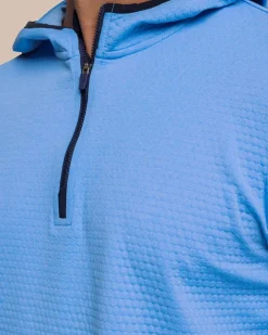 Scuttle Heather Performance Quarter Zip Hoodie - Sale<Southern Tide New