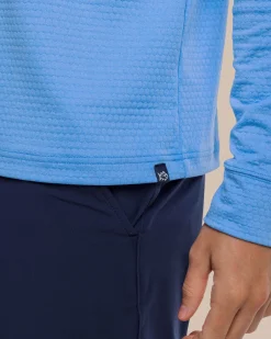 Scuttle Heather Performance Quarter Zip Hoodie - Sale<Southern Tide New