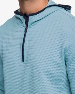 Scuttle Heather Performance Quarter Zip Hoodie - Sale<Southern Tide New