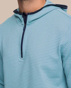 Scuttle Heather Performance Quarter Zip Hoodie - Sale<Southern Tide New