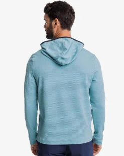 Scuttle Heather Performance Quarter Zip Hoodie - Sale<Southern Tide New