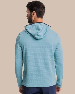 Scuttle Heather Performance Quarter Zip Hoodie - Sale<Southern Tide New
