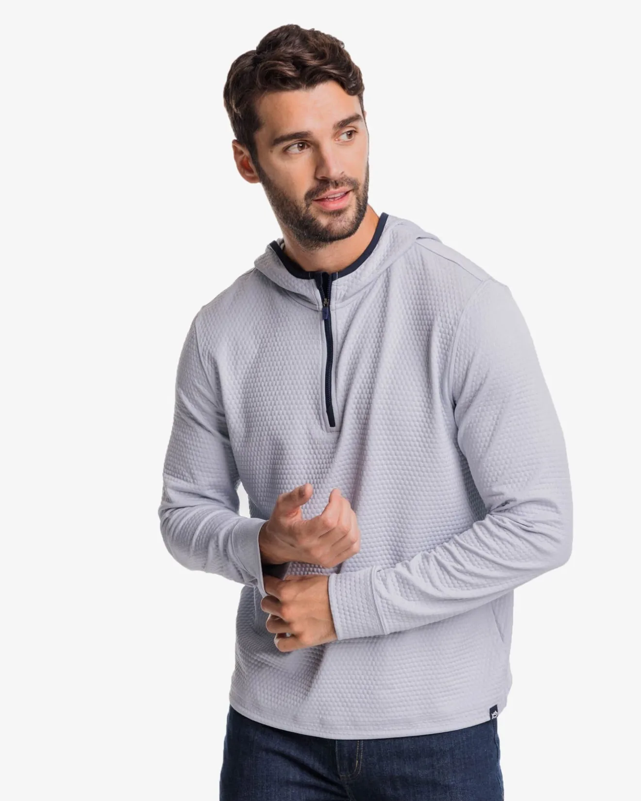 Scuttle Heather Performance Quarter Zip Hoodie<Southern Tide Flash Sale
