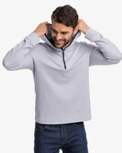 Scuttle Heather Performance Quarter Zip Hoodie<Southern Tide Flash Sale