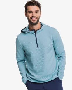Scuttle Heather Performance Quarter Zip Hoodie<Southern Tide Flash Sale