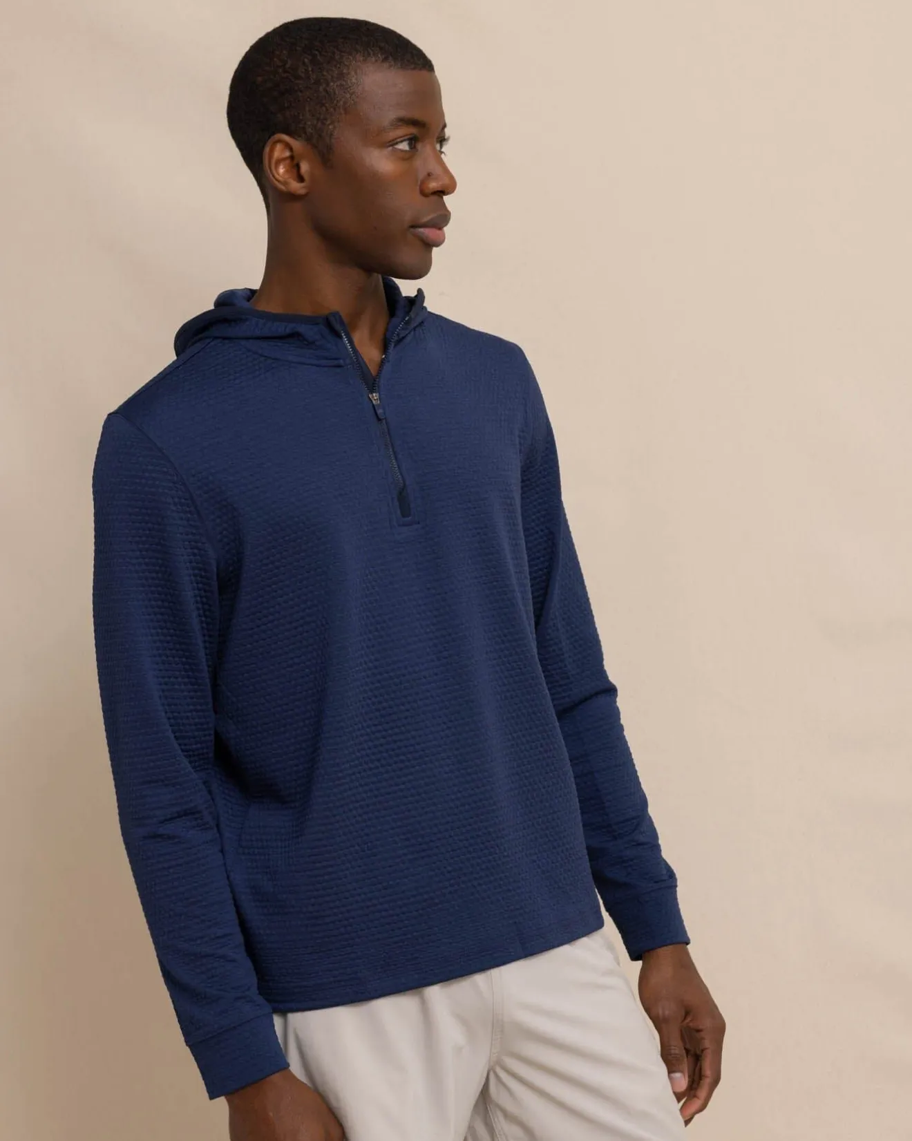 Scuttle Heather Performance Quarter Zip Hoodie<Southern Tide Flash Sale
