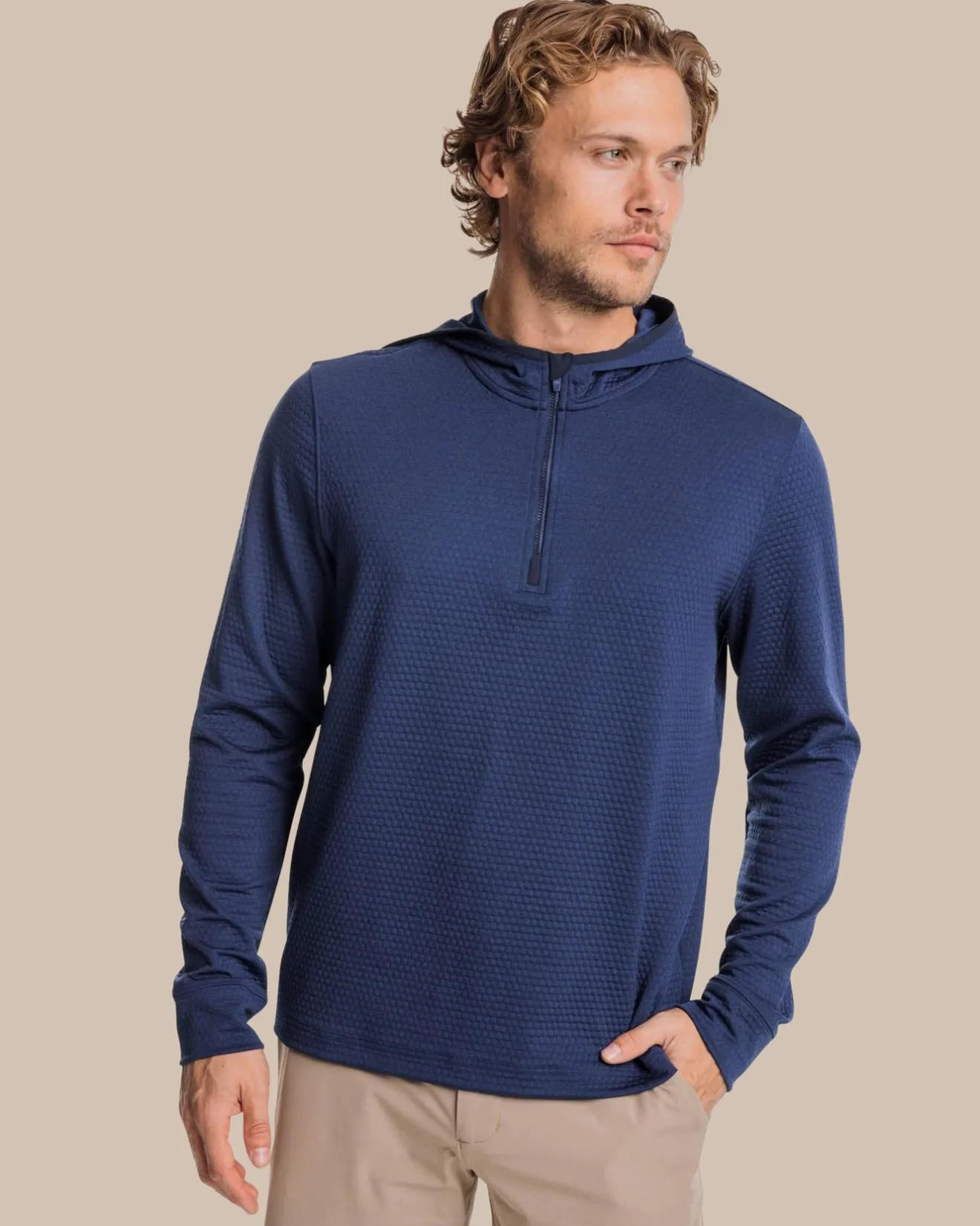 Scuttle Heather Performance Quarter Zip Hoodie<Southern Tide Flash Sale