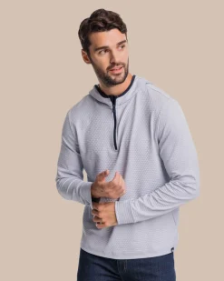 Scuttle Heather Performance Quarter Zip Hoodie<Southern Tide Flash Sale