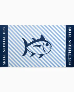 Skipjack Striped French Terry Beach Towel<Southern Tide Store