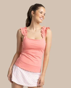 Staci Active Ruffle Tank<Southern Tide Fashion