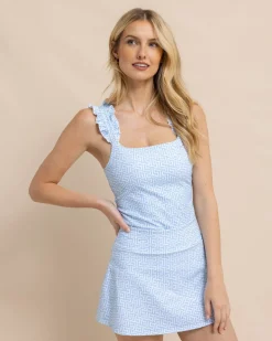 Staci Printed Active Ruffle Tank<Southern Tide Hot