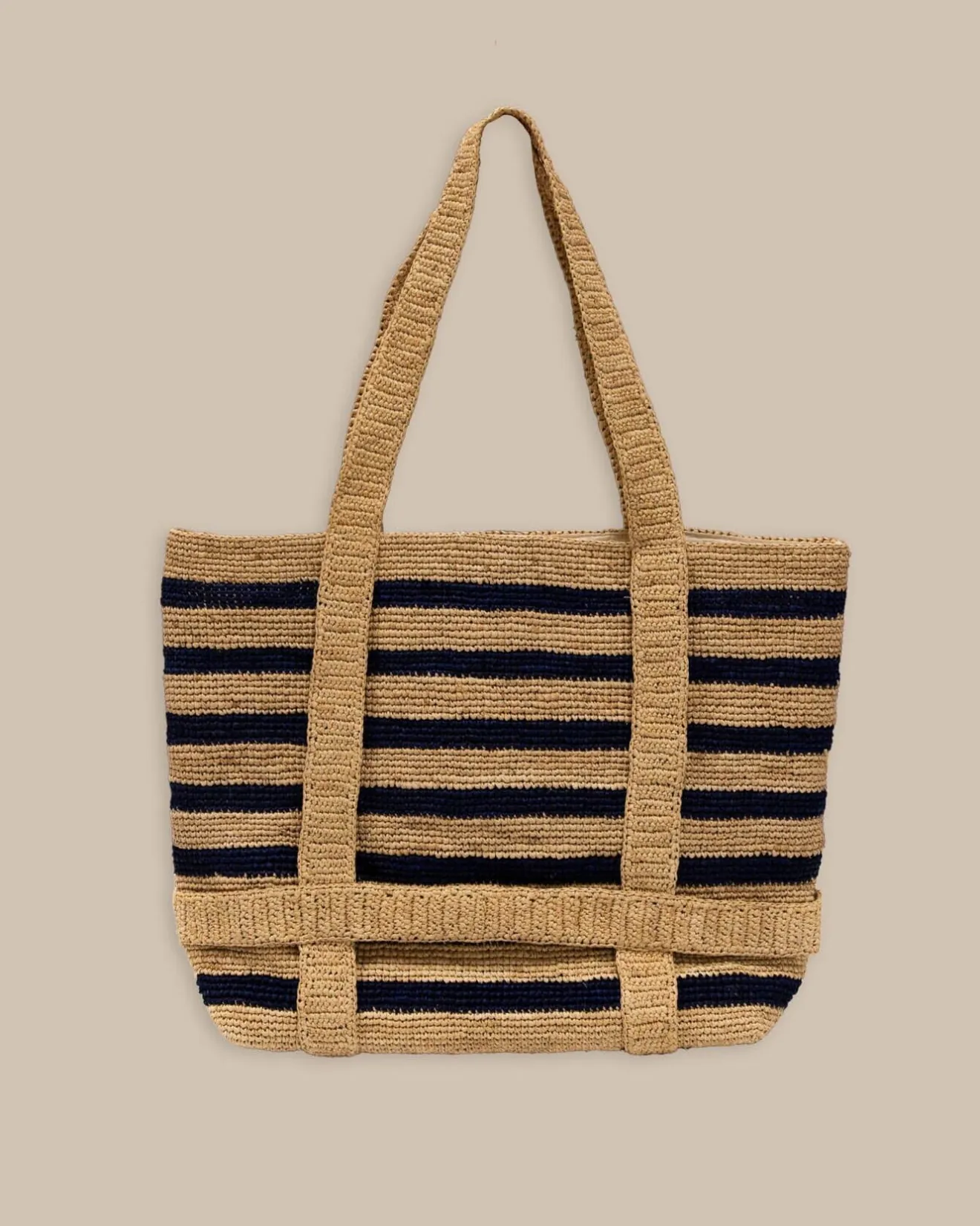 Striped Straw Hat Carrier Beach Tote<Southern Tide Best Sale