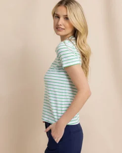 Sun Farer Stripe Crew Neck T-Shirt<Southern Tide Store