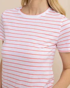 Sun Farer Stripe Crew Neck T-Shirt<Southern Tide Store