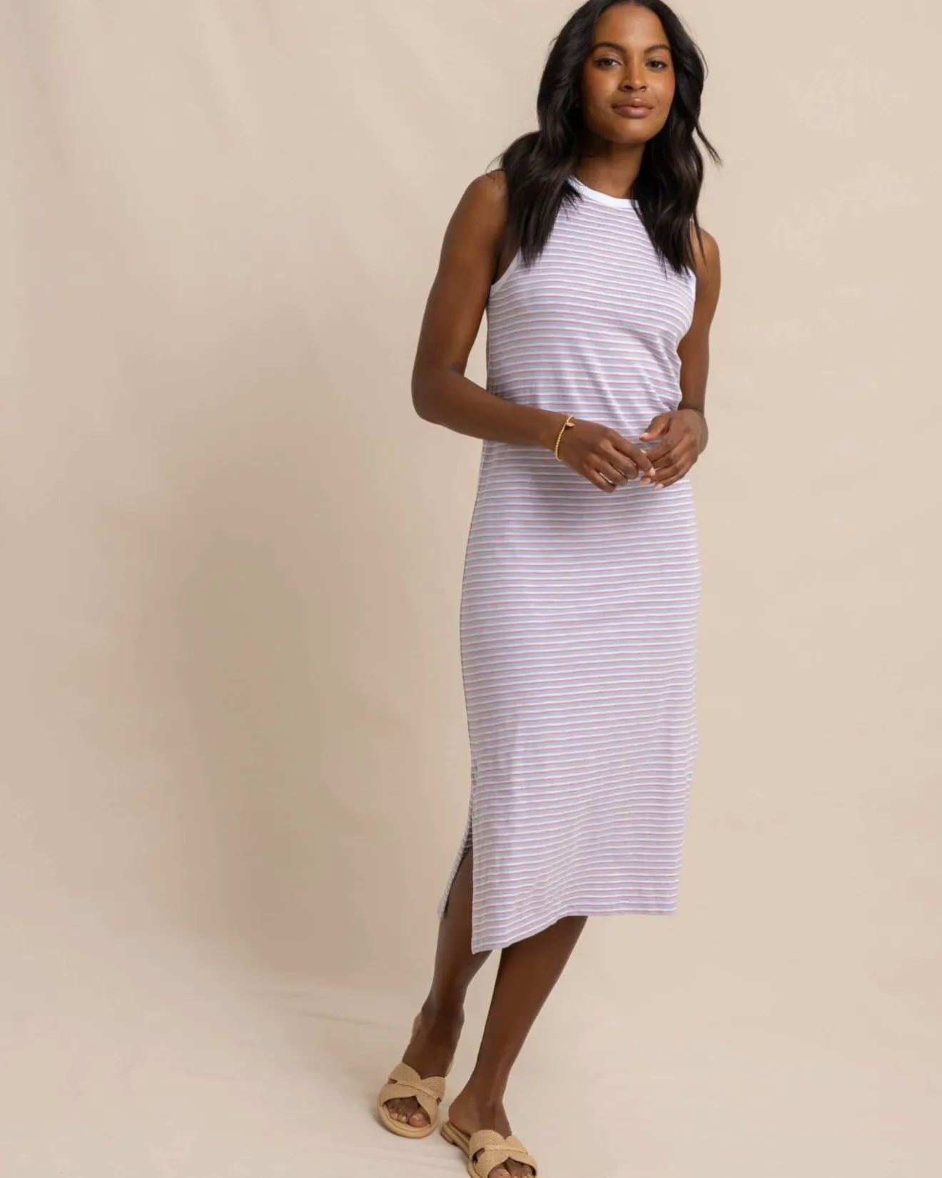 Sun Farer Stripe Midi Tank Dress<Southern Tide Fashion