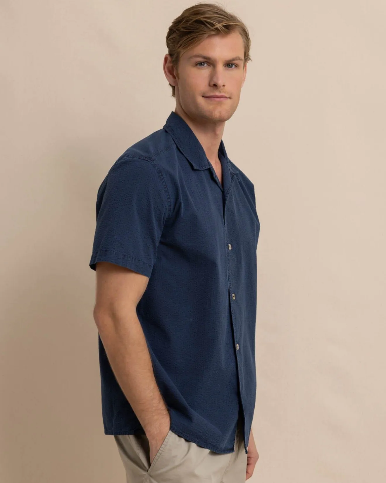 Sun Washed Seersucker Camp Short Sleeve Sport Shirt<Southern Tide Discount