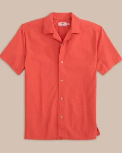 Sun Washed Seersucker Camp Short Sleeve Sport Shirt<Southern Tide Discount