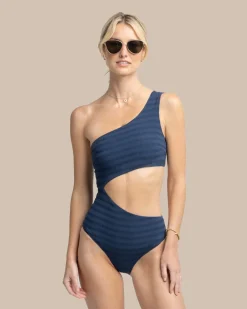 Texture One Shoulder One-Piece<Southern Tide Clearance