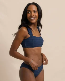 Texture Ruffle Bikini Top<Southern Tide Fashion