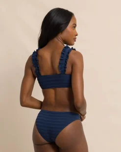 Texture Ruffle Bikini Top<Southern Tide Fashion