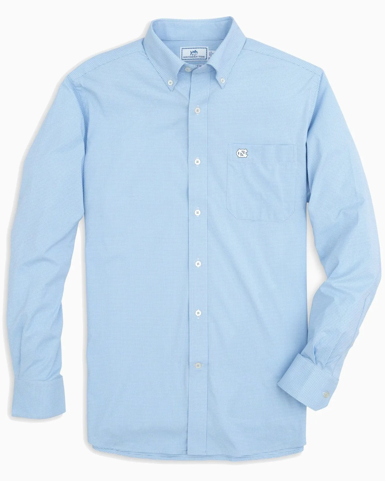 Unc Tar Heels Gingham Button Down Shirt<Southern Tide Discount