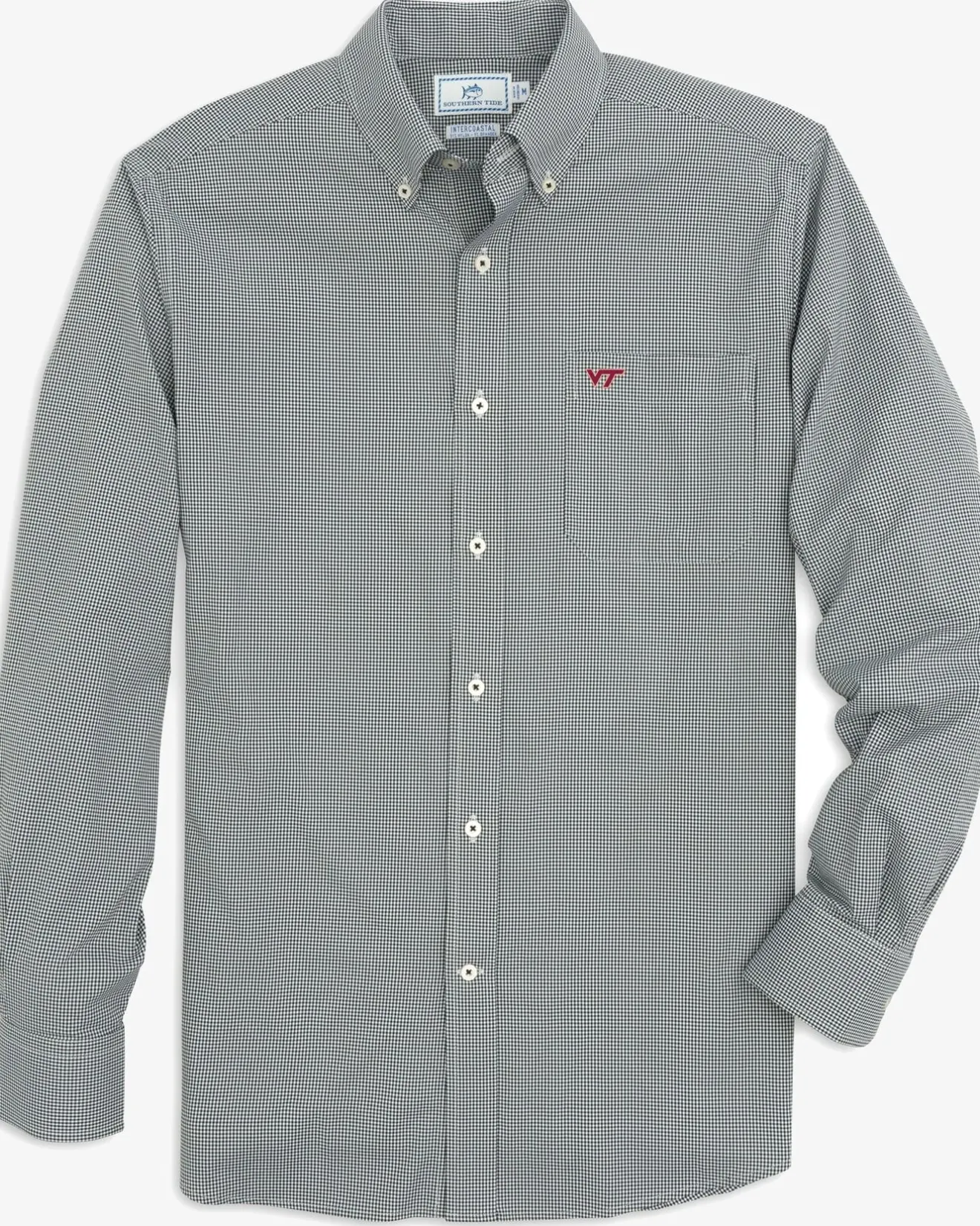Virginia Tech Hokies Gingham Button Down Shirt<Southern Tide Hot