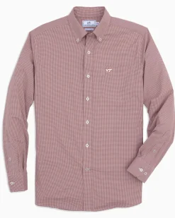 Virginia Tech Hokies Gingham Button Down Shirt<Southern Tide Hot