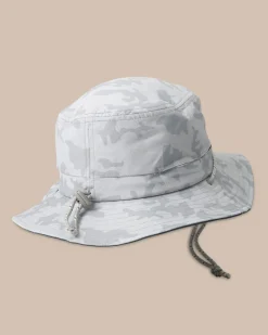 Waterway Camo Print Performance Sun Hat - Grey<Southern Tide Hot