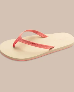 Womens Coral Leather Weekend Flipjacks<Southern Tide Shop
