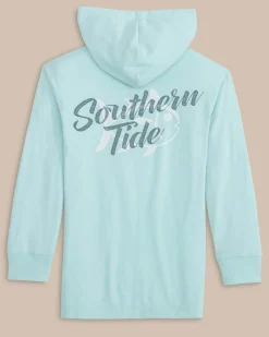 Youth Letterpress Skipjack Long Sleeve Hoodie T-Shirt<Southern Tide New